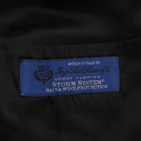 LORO PIANA BROOKS BROTHERS Long Overcoat Men's 48L Black 100% Wool Storm System - Picture 12 of 13